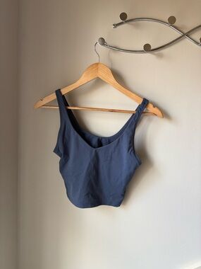 Women's Navy Athletic Crop Tank Top